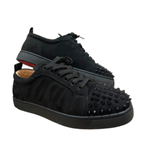 Christian Louboutin Louis Junior Spikes Black Suede (Triple Black)