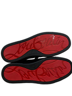 Christian Louboutin Louis Junior Spikes Black Suede (Triple Black)