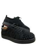 Christian Louboutin Louis Junior Spikes Black Suede (Triple Black)