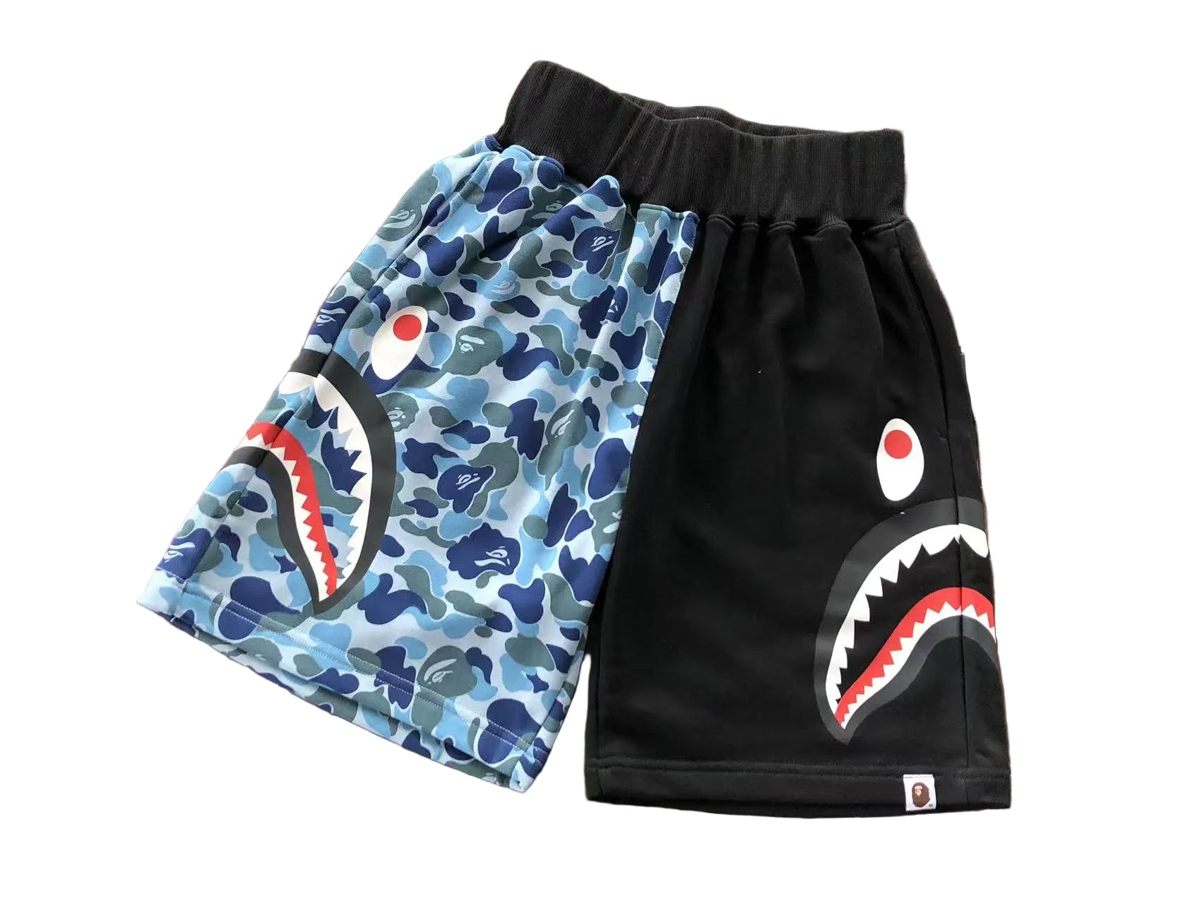 BAPE Color Camo Shark Split Shorts 3 Variants
