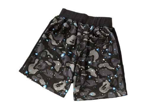 BAPE Space Camo Shark Sweat Shorts