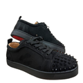 Christian Louboutin Louis Junior Spikes Black Suede (Triple Black)