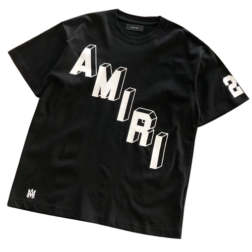 Amiri Flocked Hockey Skater T-Shirt 'Black and White'