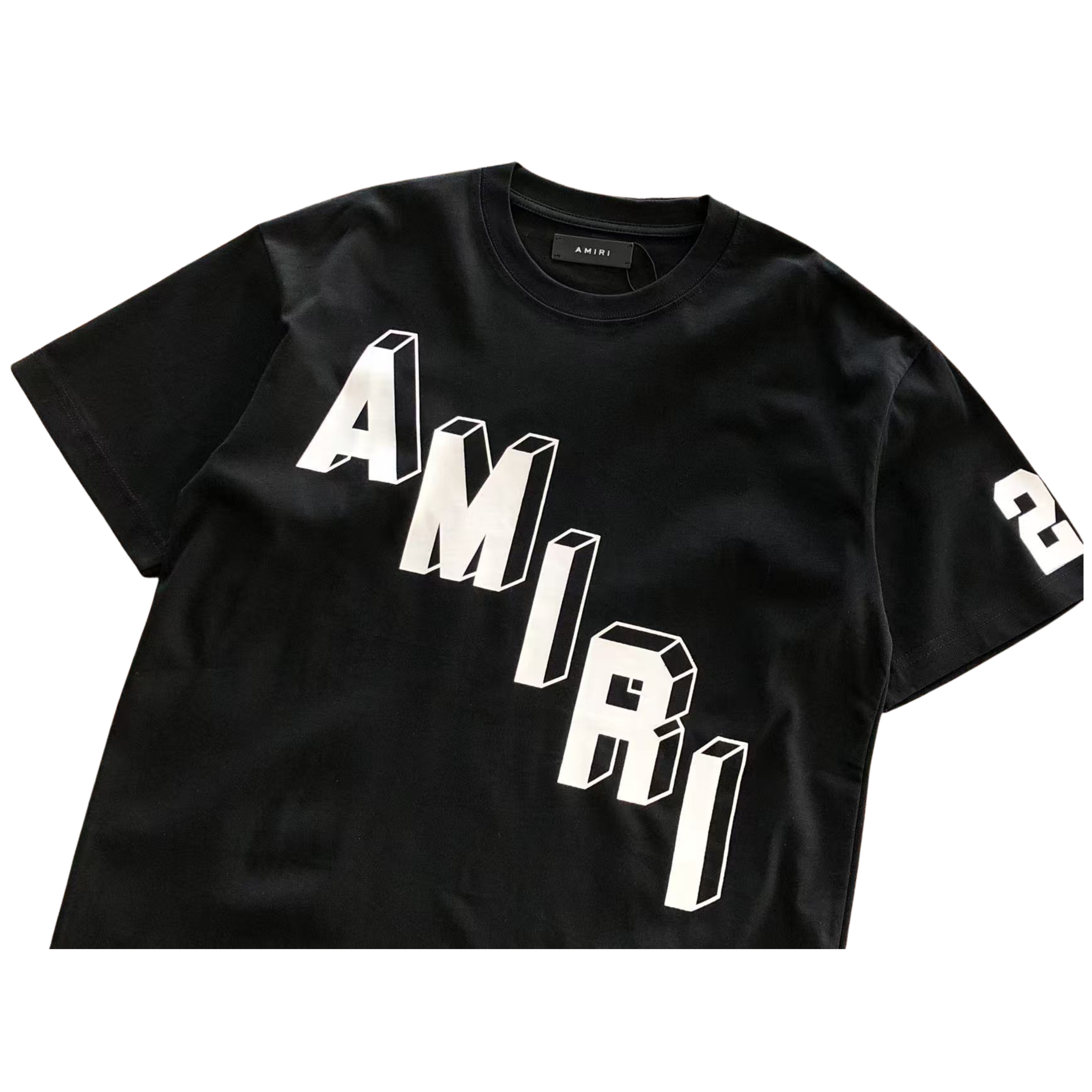 Amiri Flocked Hockey Skater T-Shirt 'Black and White'