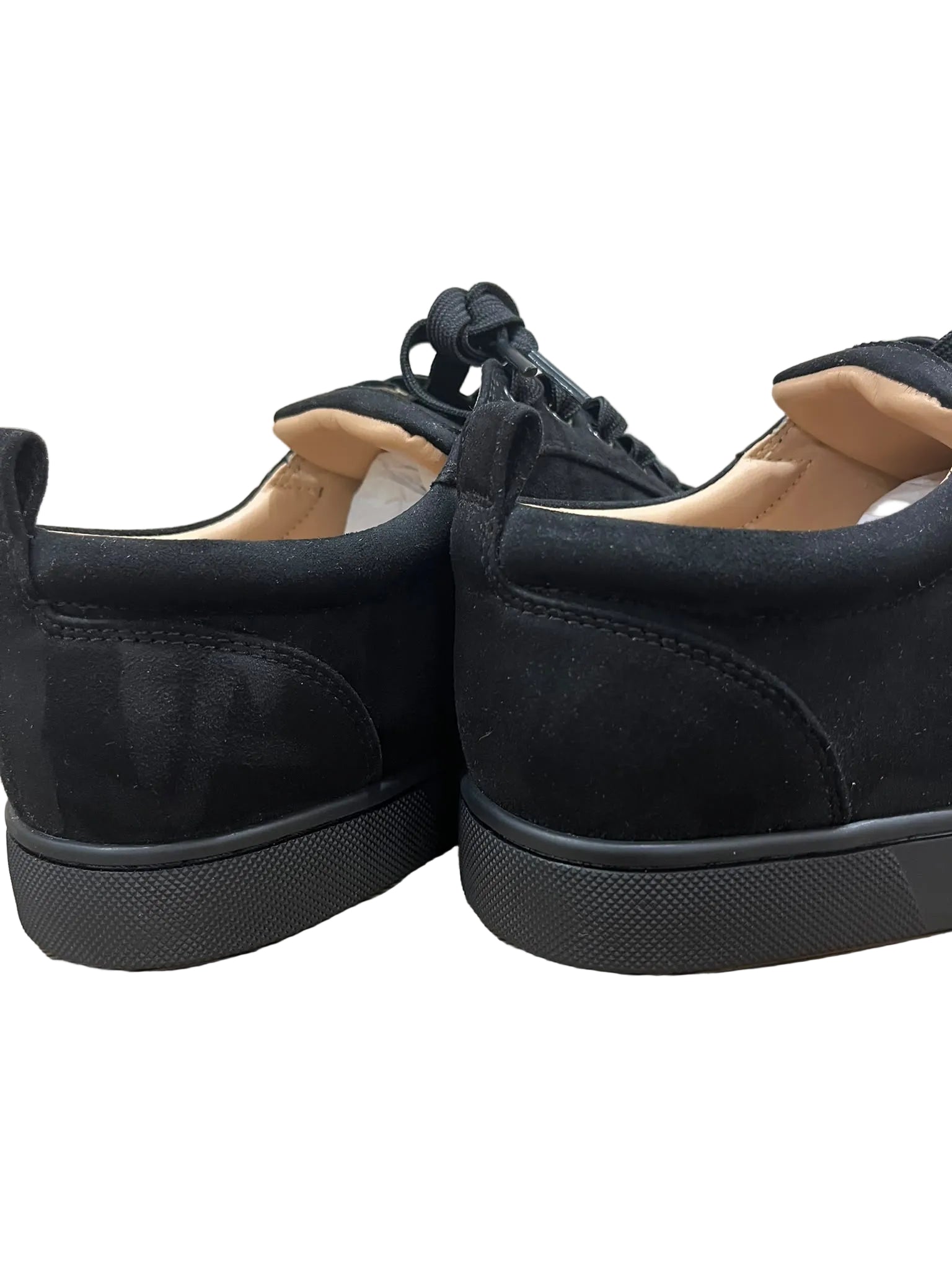 Christian Louboutin Louis Junior Spikes Black Suede (Triple Black)