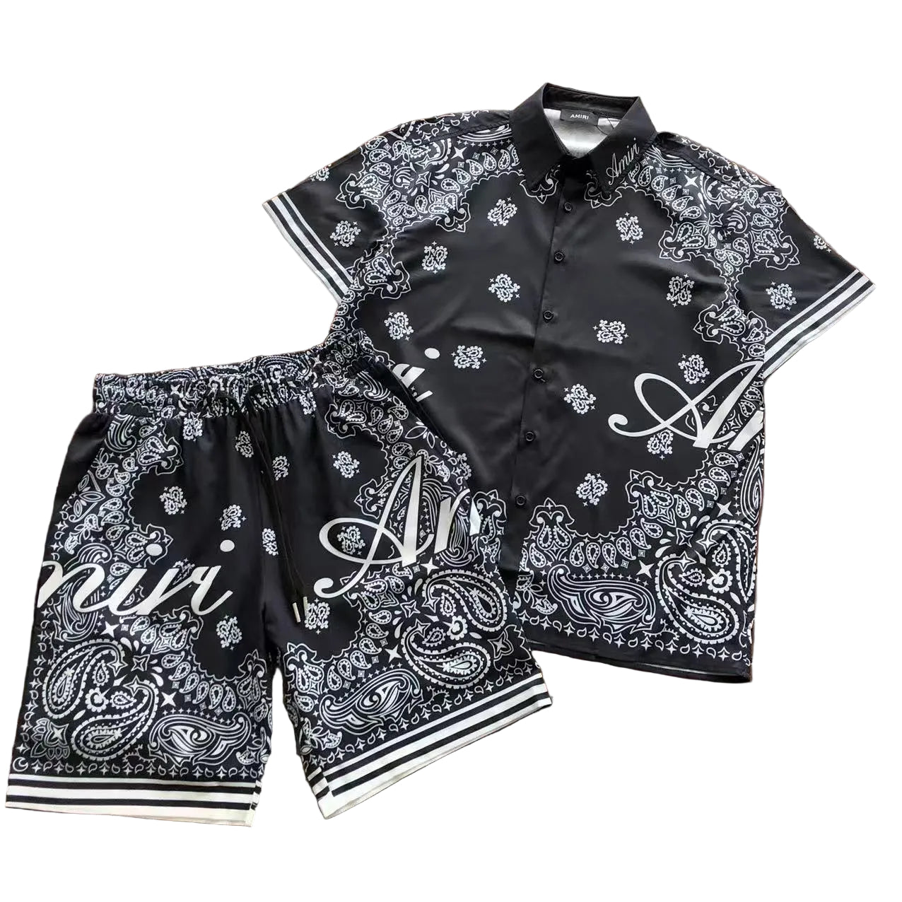 Amiri Paisley Knit Set (bandana style) T-Shirt & Shorts