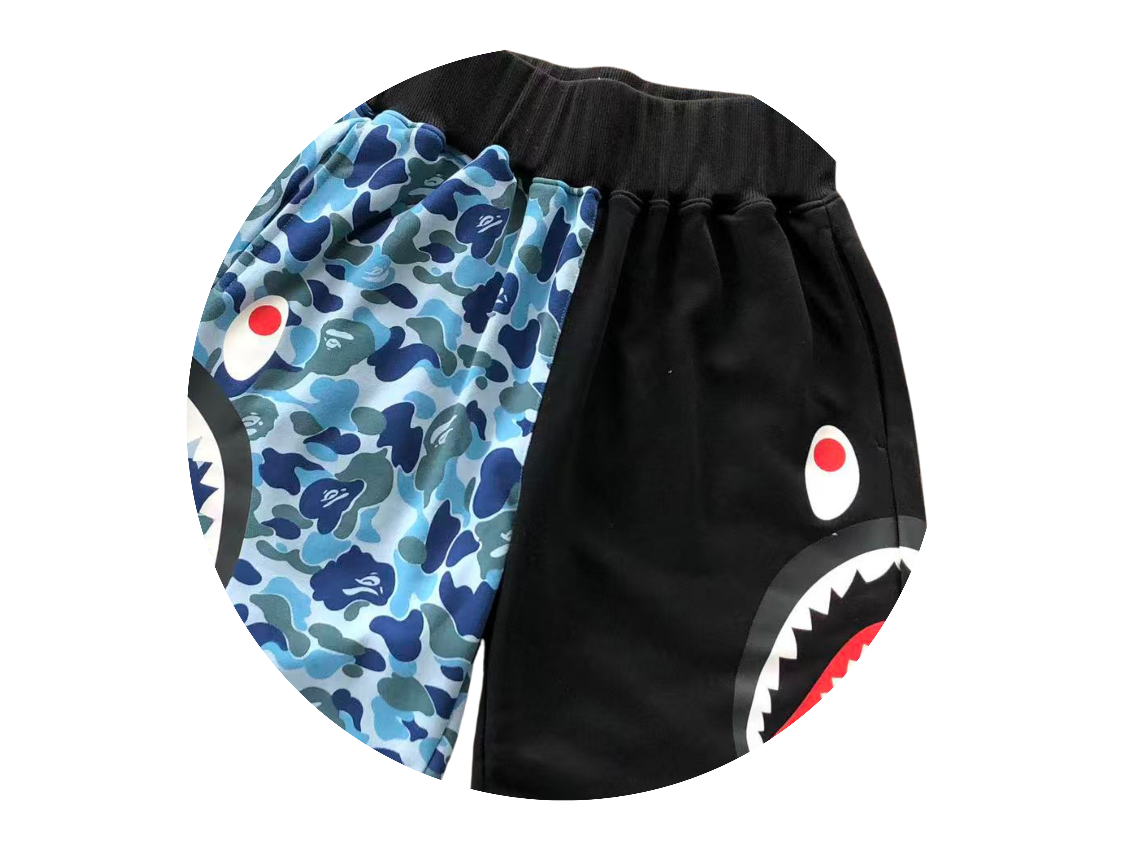 BAPE Color Camo Shark Split Shorts 3 Variants
