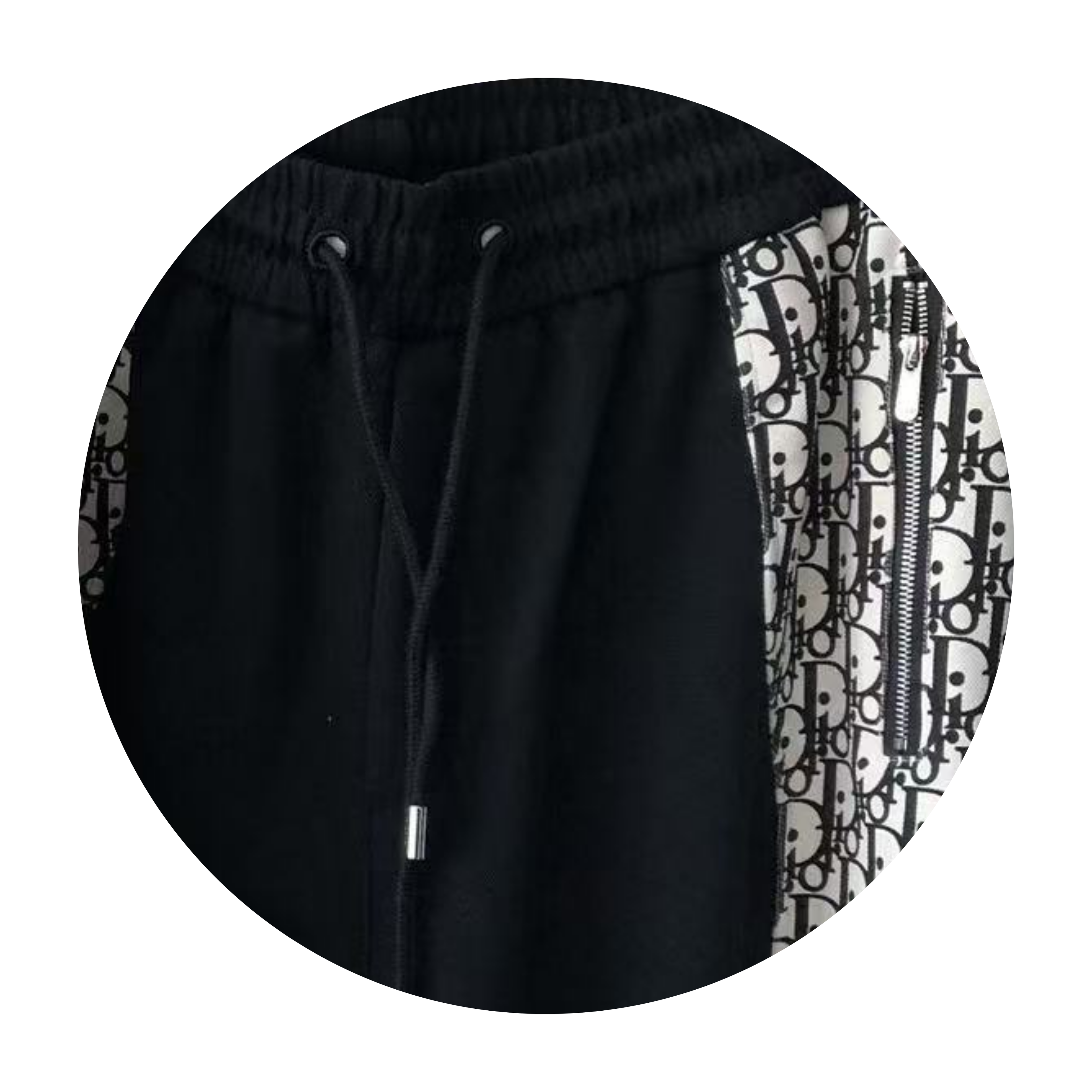 Dior Oblique Side Stripe Shorts Black