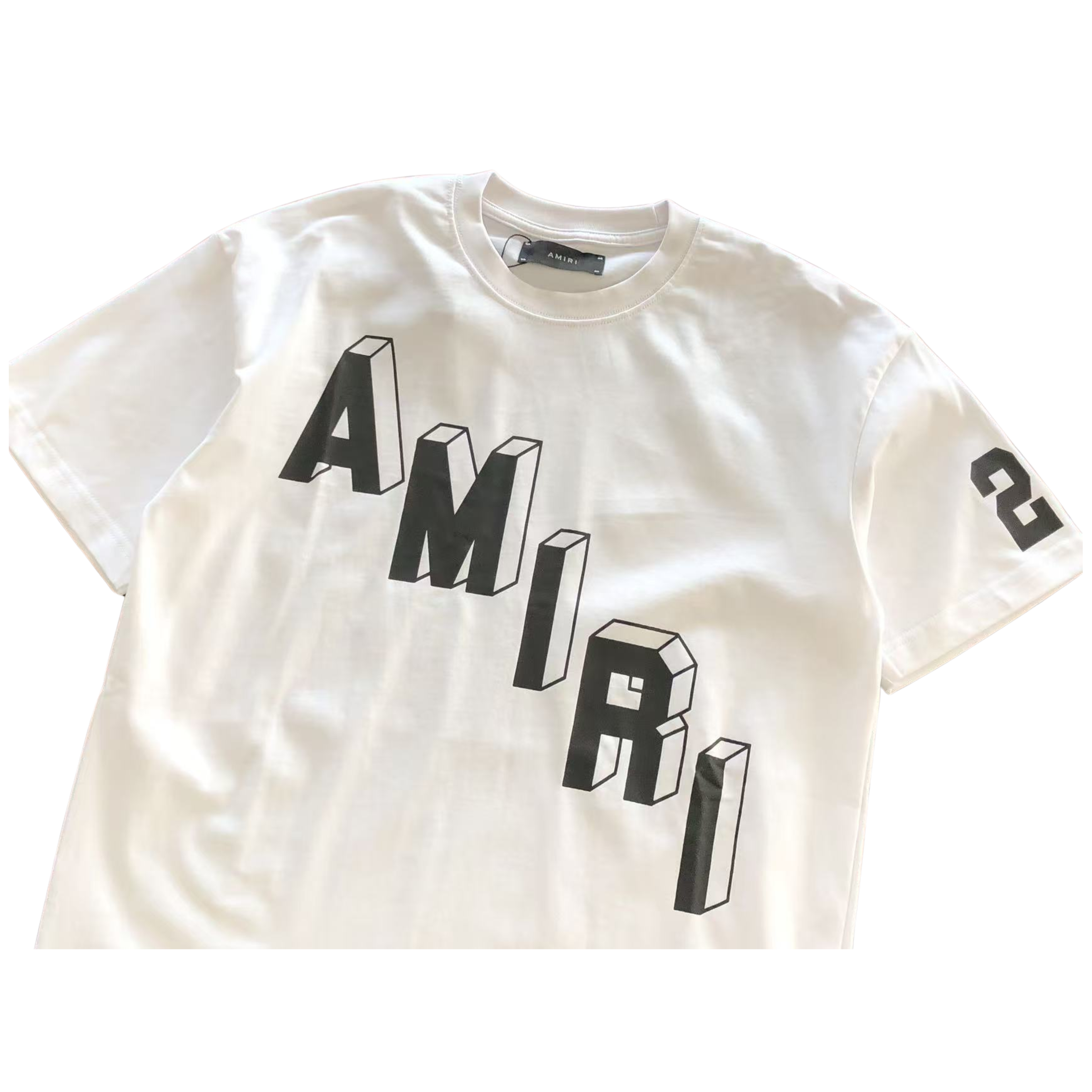 Amiri Flocked Hockey Skater T-Shirt 'Black and White'
