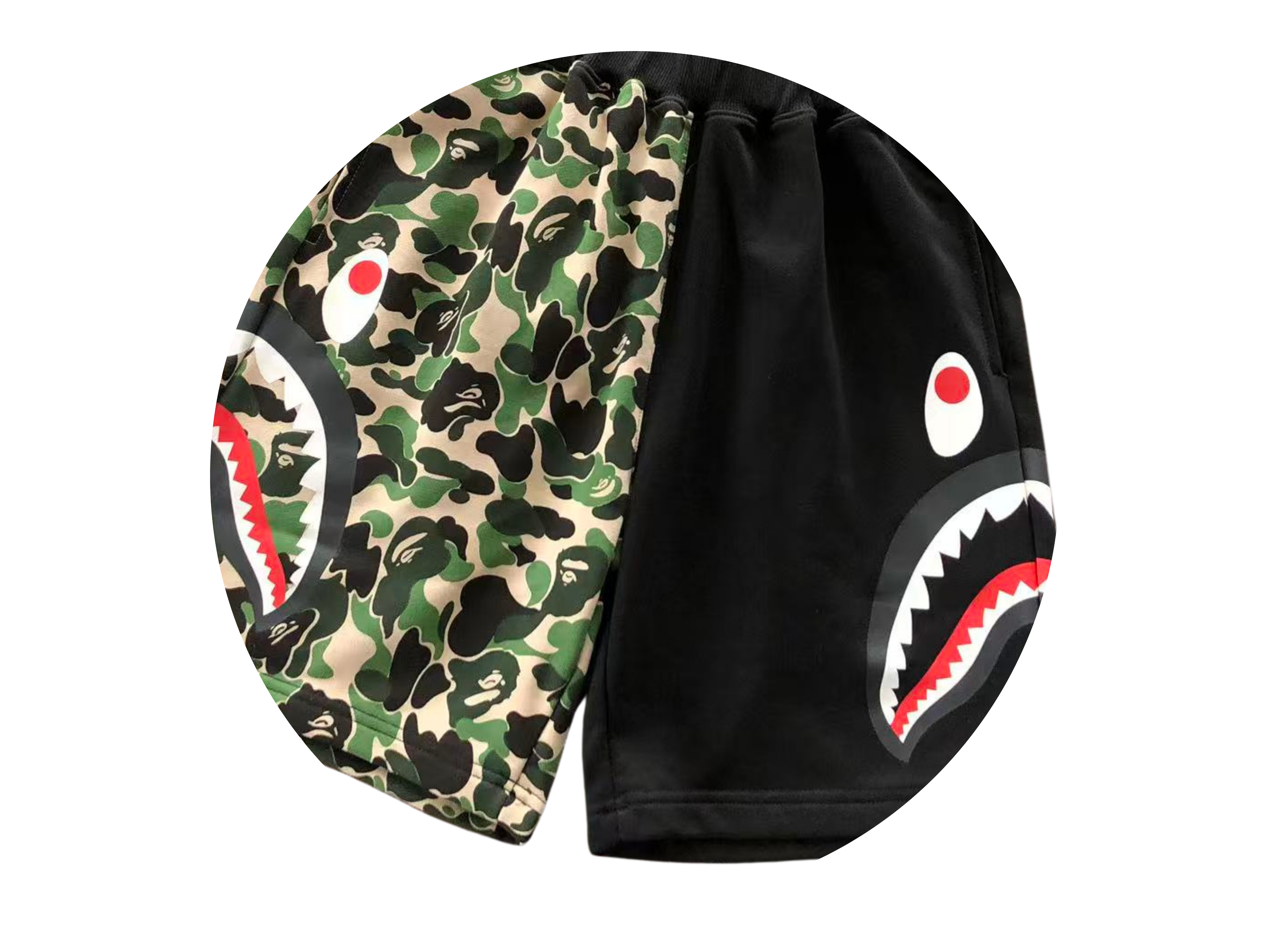 BAPE Color Camo Shark Split Shorts 3 Variants